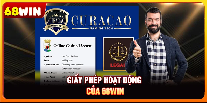 Giới Thiệu 68win - Nhà Cái Hàng Đầu, Dịch Vụ Cá Cược Đỉnh Cao 2 Giấy phép hoạt động của 68win